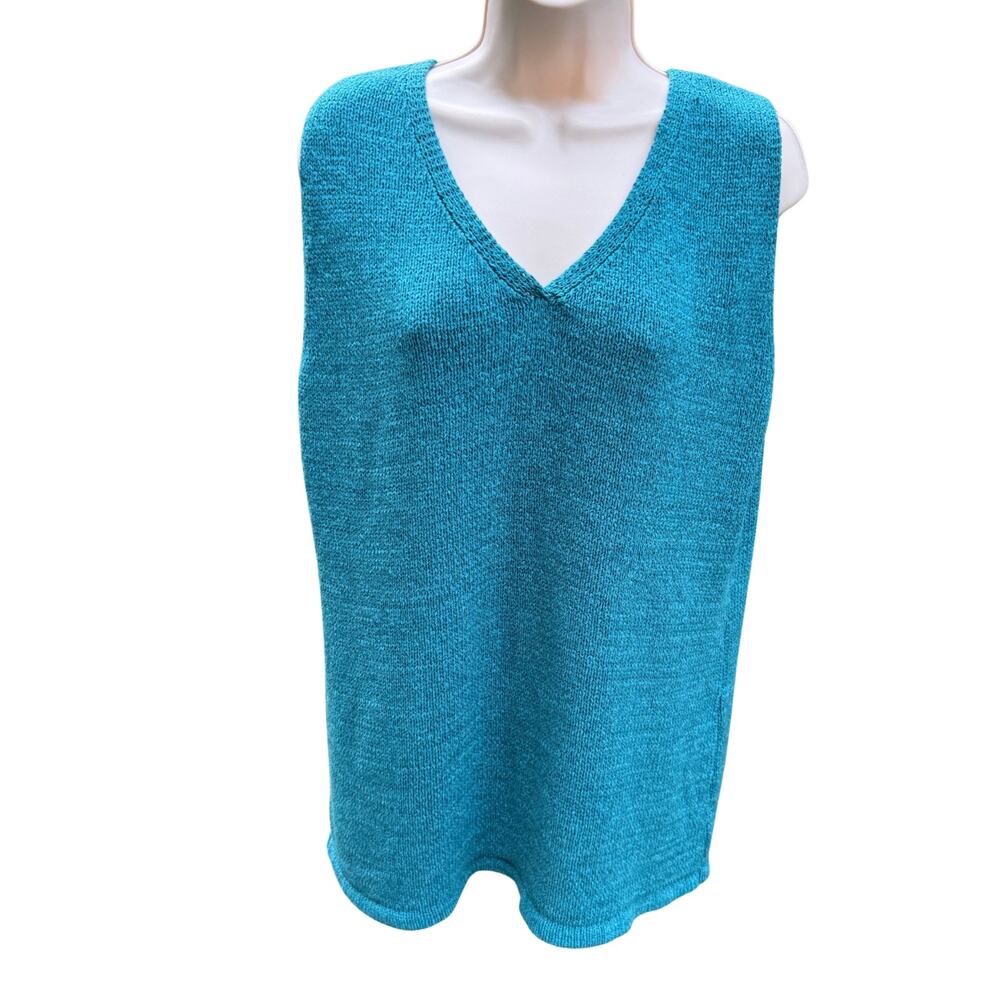 August Silk | 2X Chunky Knit Tank Coastal
